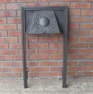 Antique Arts & Crafts Cast Iron Fireplace Insert Antique Arts & Crafts Cast Iron Fireplace Insert