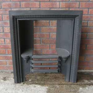 Antique Georgian Cast Iron Hobbed Fireplace Insert Antique Georgian Cast Iron Hobbed Fireplace Insert