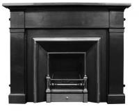 Royal Georgian / Edwardian Cast Iron Fireplace Insert