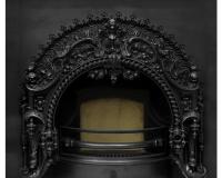 Rococo Georgian Arched Cast Iron Fireplace Insert