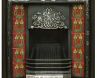 Daisy Victorian Tiled cast Iron Fireplace Insert