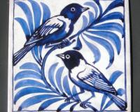 William De Morgan Arts & Crafts Weaver Bird Fireplace Tiles