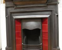 Antique Edwardian Reclaimed Original Cast Iron Fireplace Surround Mantel