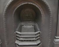Antique Reclaimed Victorian Cast Iron Arched Fireplace Insert