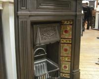Reclaimed Antique Victorian Old Tiled Cast Iron Combination Fireplace