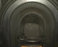Antique Reclaimed Old Original Victorian Arched Cast Iron Fireplace Insert