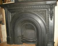 Antique Victorian Cast Iron Fireplace Surround Mantel