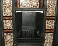 Aesthetic Movement Tiled Cast Iron Fireplace Insert