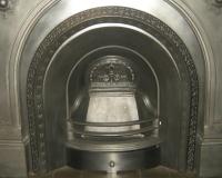 Original Victorian Arched Cast Iron Fireplace Insert