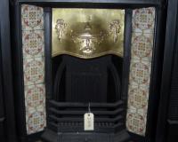 Edwardian Original Tiled Cast Iron Fireplace Insert