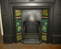 Edwardian Tiled Cast Iron Fireplace Insert