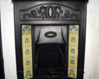 Art Nouveau Tiled Combination Fireplace