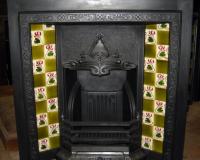 Original Tiled Cast Iron Fireplace Insert