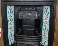 Victorian Cast Iron Tiled Fireplace insert