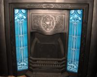 Art Nouveau Tiled Cast Iron Fireplace insert