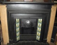 Original Edwardian Cast Iron Fireplace Surround Mantel