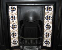 Edwardian Tiled Cast Iron Fireplace Insert