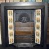 Antique Cast Iron Tiled Art nouveau Fireplace Insert Antique Cast Iron Tiled Art nouveau Fireplace Insert