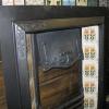 Antique Cast Iron Tiled Art nouveau Fireplace Insert Antique Cast Iron Tiled Art nouveau Fireplace Insert