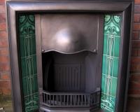 Edwardian Tiled Cast Iron Fireplace Insert