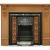 Daisy Victorian Tiled cast Iron Fireplace Insert Daisy Victorian Tiled cast Iron Fireplace Insert