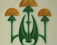 Art Nouveau Gothic Fireplace Tiles