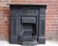 Arts & Crafts Cast Iron Combination Fireplace