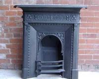 Antique Victorian Cast Iron Combination Fireplace