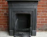 Antique Edwardian Cast Iron Combination Fireplace