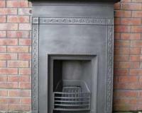 Antique Edwardian Cast Iron Combination Fireplace