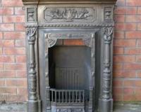 Antique Victorian Cast Iron Combination Fireplace