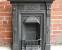 Antique Victorian Cast Iron Combination Fireplace