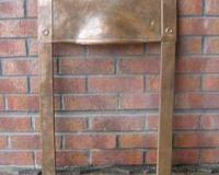 Original Old Antique Arts & Crafts Copper Fireplace Insert