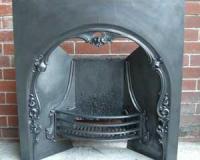 Antique Victorian Cast Iron Fireplace Insert
