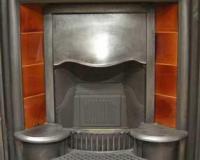  Edwardian cast iron hobbed fireplace insert.