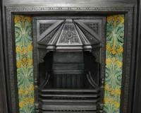Antique Victorian Tiled Fireplace Insert