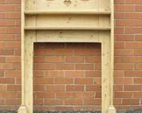 Antique Arst & Crafts Pine Fireplace Surround Mantel