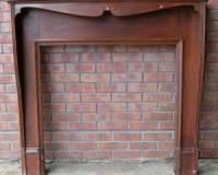 Antique Art Nouveau Oak Fire Surround