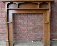 Antique Arts & Crafts Oak Fireplace surround