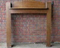 Antique Art Deco Oak Fireplace Surround