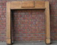 Antique Art Deco Oak Fireplace surround