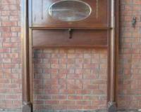 Antique Edwardian Mirrored Mahogany Fireplace Surround