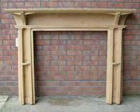 Antique Arts & Crafts Pine Fireplace Surround
