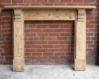 Antique Victorian Pine Fireplace Surround