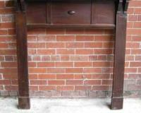Old Edwardian Mahogany Fireplace Surround