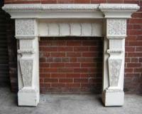 Old Victorian Oak Fire Surround