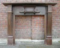 Old Victorian Mahogany Mantelpiece
