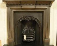 Antique Victorian Cast Iron Fireplace Surround