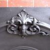 Antique Early Victorian Arched Cast Iron Fireplace Insert Antique Early Victorian Arched Cast Iron Fireplace Insert