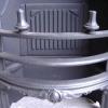 Antique Early Victorian Arched Cast Iron Fireplace Insert Antique Early Victorian Arched Cast Iron Fireplace Insert